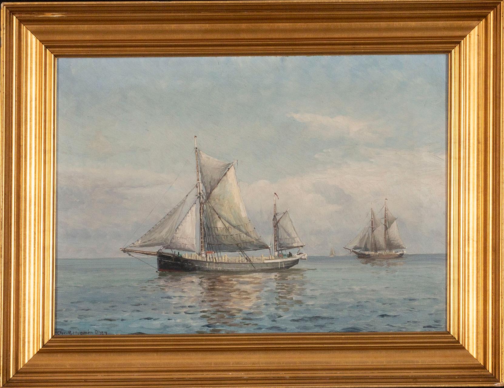 CHRISTIAN BENJAMIN OLSEN, a signed oilpainting on canvas.