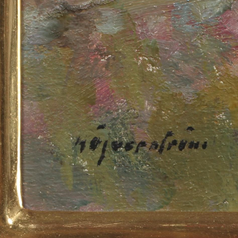 HUGO ÖFVERSTRÖM, olja på pannå, signerad.