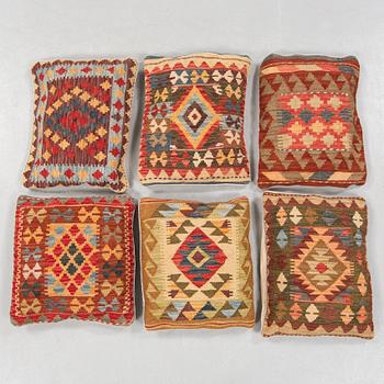 Six kelim pillows.