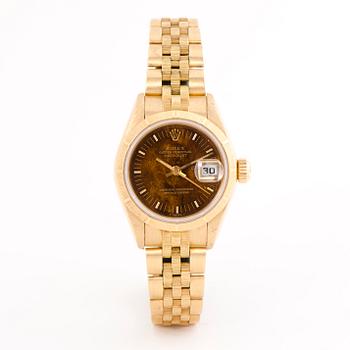 ROLEX, Datejust, 'Wood dial', wristwatch, 26 mm.