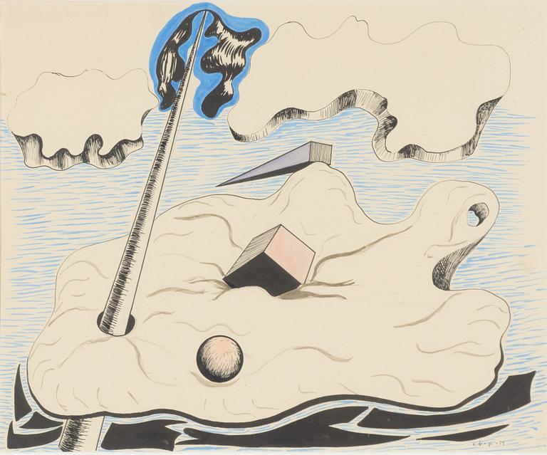 Vilhelm Bjerke-Petersen, Surrealist Composition.