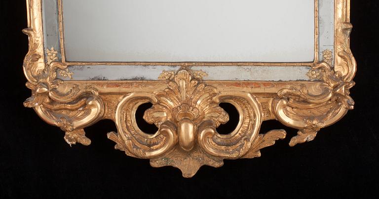 A Swedish Rococo 18th century mirror.