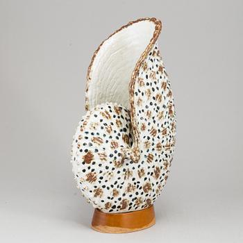 Gunnar Nylund, skulptur, "Gondol-snäcka", Rörstrand 1940-50-tal.