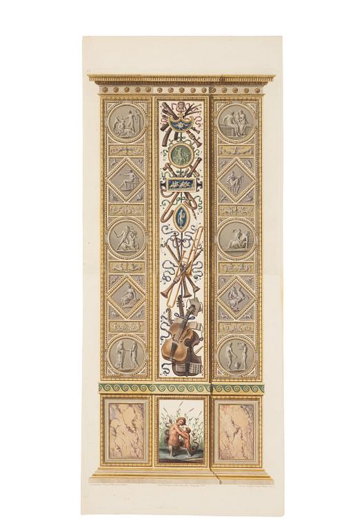 Giovanni Volpato, Six wall sections / pilasters in the Raphael Loggias in the Vatican.