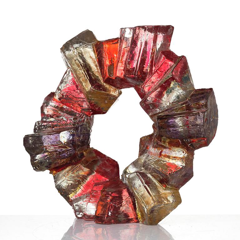 Edvin Öhrström, "Korona", a cast glass sculpture, Lindshammar Glassworks.