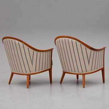 FÅTÖLJER, ett par, Bertil Fridhagen, Bröderna Andersson, 1950-/60-tal.