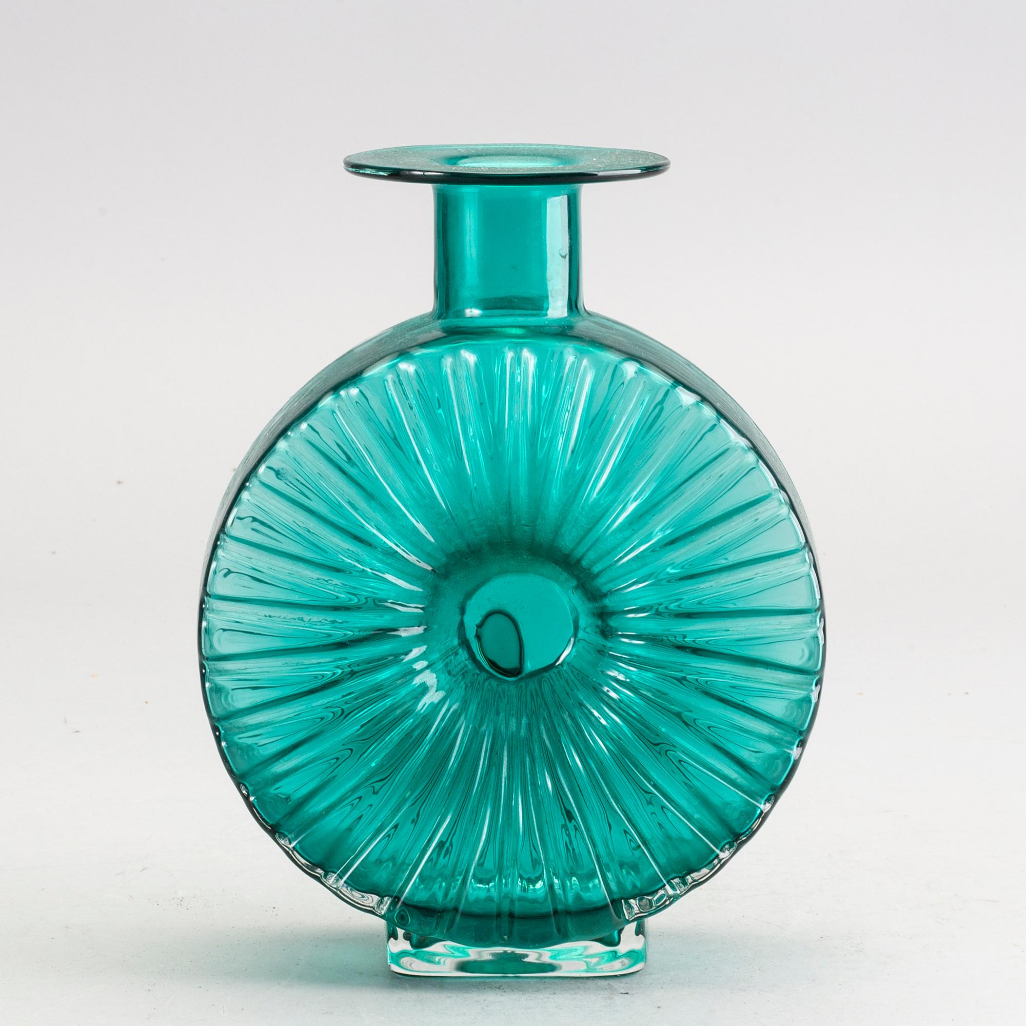 HELENA TYNELL, flaska, glas, "Solflaska", Riihimäen Lasi Oy, 1900-talets mitt / andra hälft.