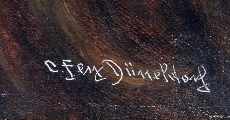 OKÄND KONSTNÄR, sign C FEY, olja på duk, sign.