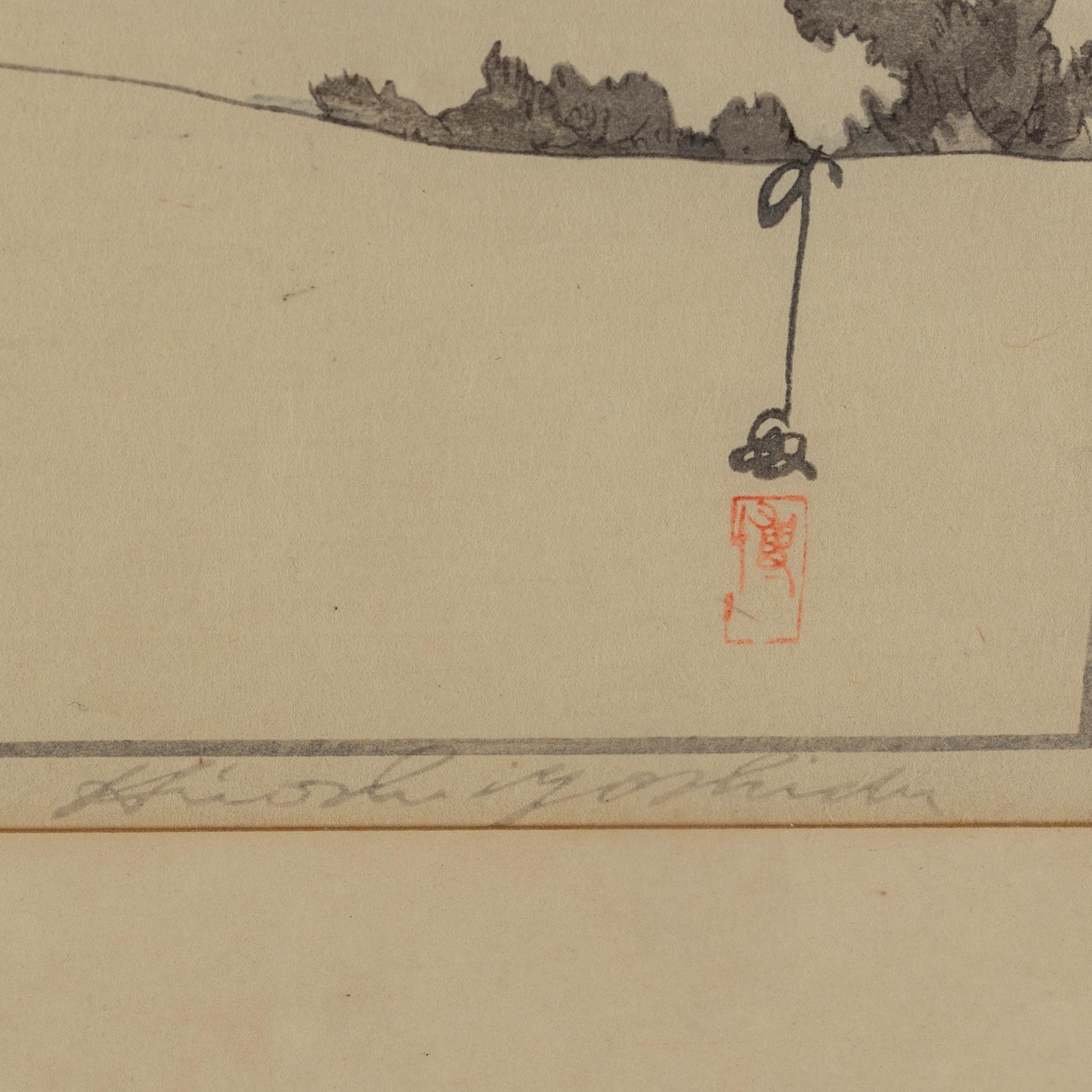 YOSHIDA HIROSHI (1876-1950), efter, färgträsnitt. Japan, 1900-tal.