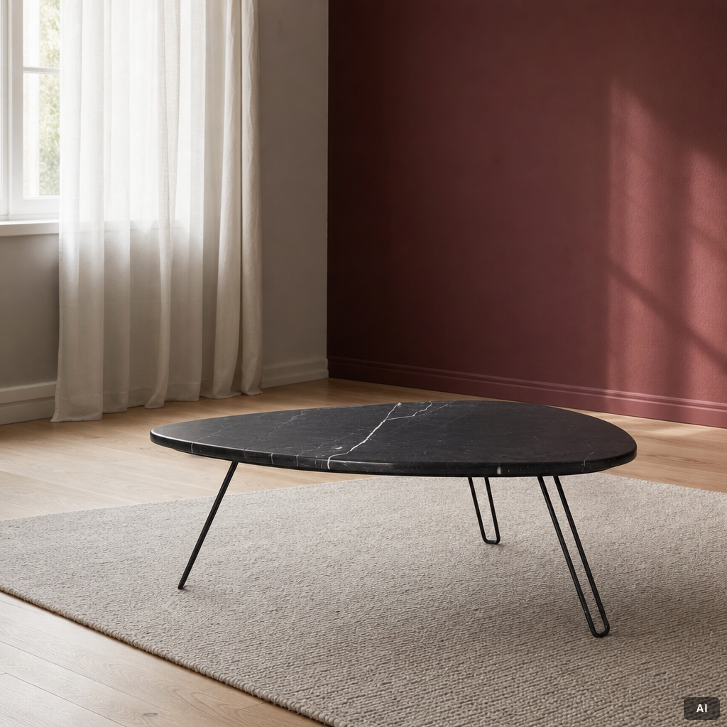 A contemporary coffee table.