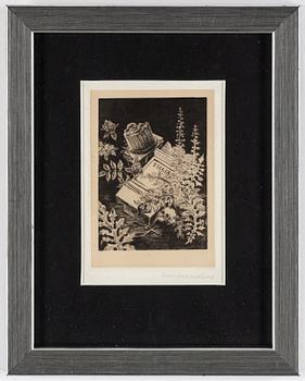 BERTIL BULL HEDLUND, etchings, 10, signed.