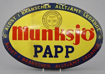 EMALJSKYLT, "Munksjö papp", omkring 1900-talets mitt.