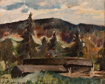 JALMARI RUOKOKOSKI, oil on board, signed and dated 1916.