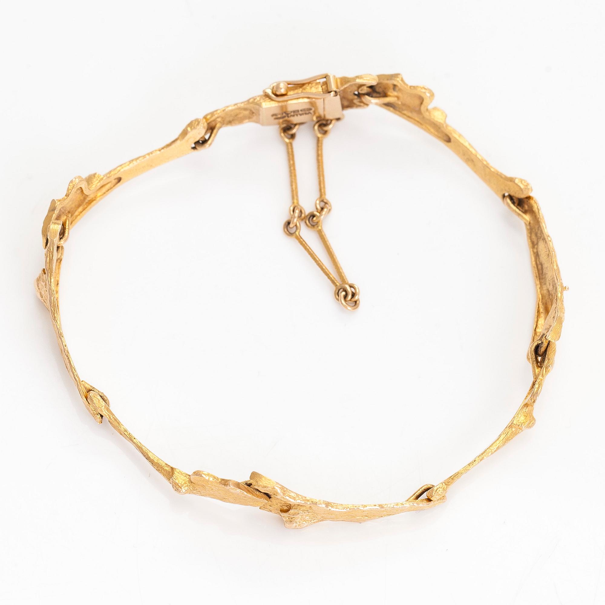 Björn Weckström, rannekoru, "Maariankämmekät"", 14K kultaa.