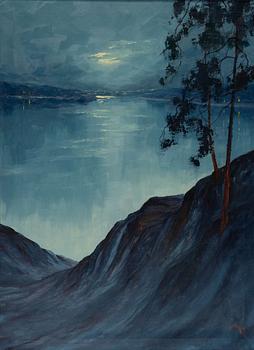 Axel Lind, Moonlight Landscape.