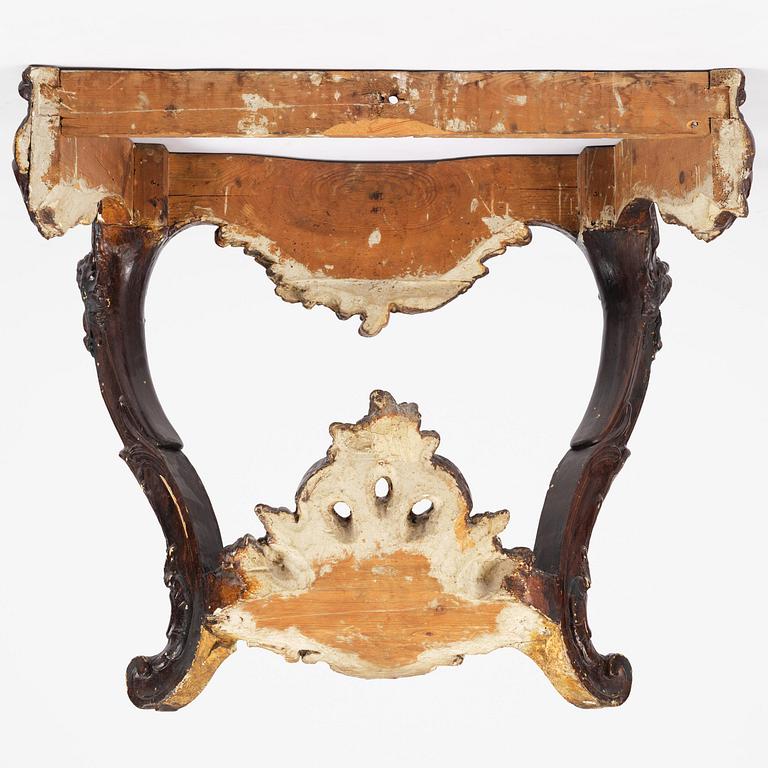 A rococo console table by A. Flodin (master in Stockholm 1758-74).