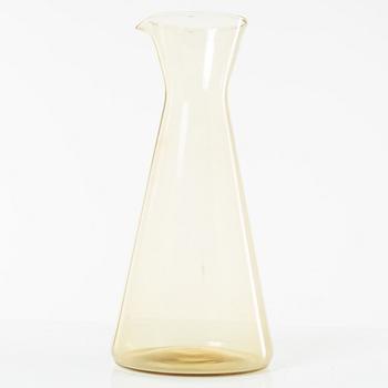 Kaj Franck, drinking glasses, 6 pcs, model 2744 and a pitcher, 1610, Nuutajärvi-Notsjö 1950s/60s.