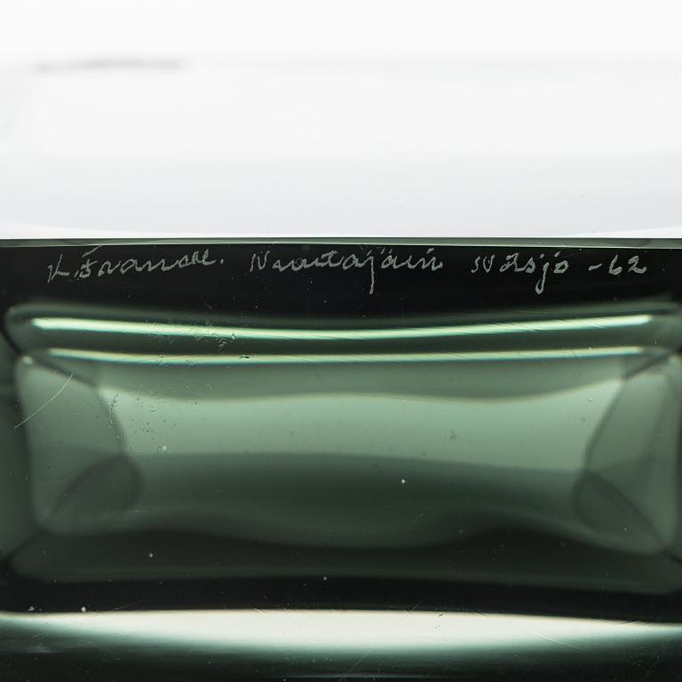 Kaj Franck, Galss vase model KF 262, signed K. Franck, Nuutajärvi Notsjö -62.