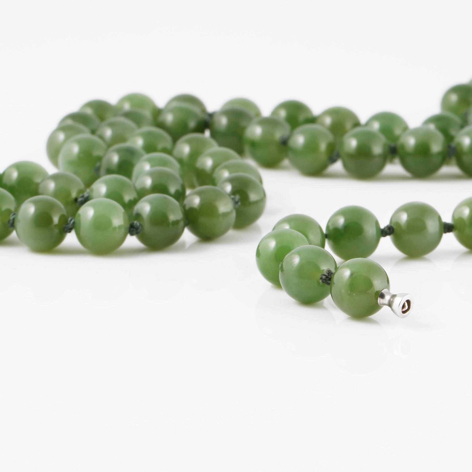 COLLIER SAMT ARMBAND, jade, Ole Lynggaard.