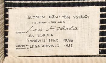 Lea Eskola, ryijy / ryijymatto, malli, Suomen käsityön ystävät. Noin 190 x 125 cm.