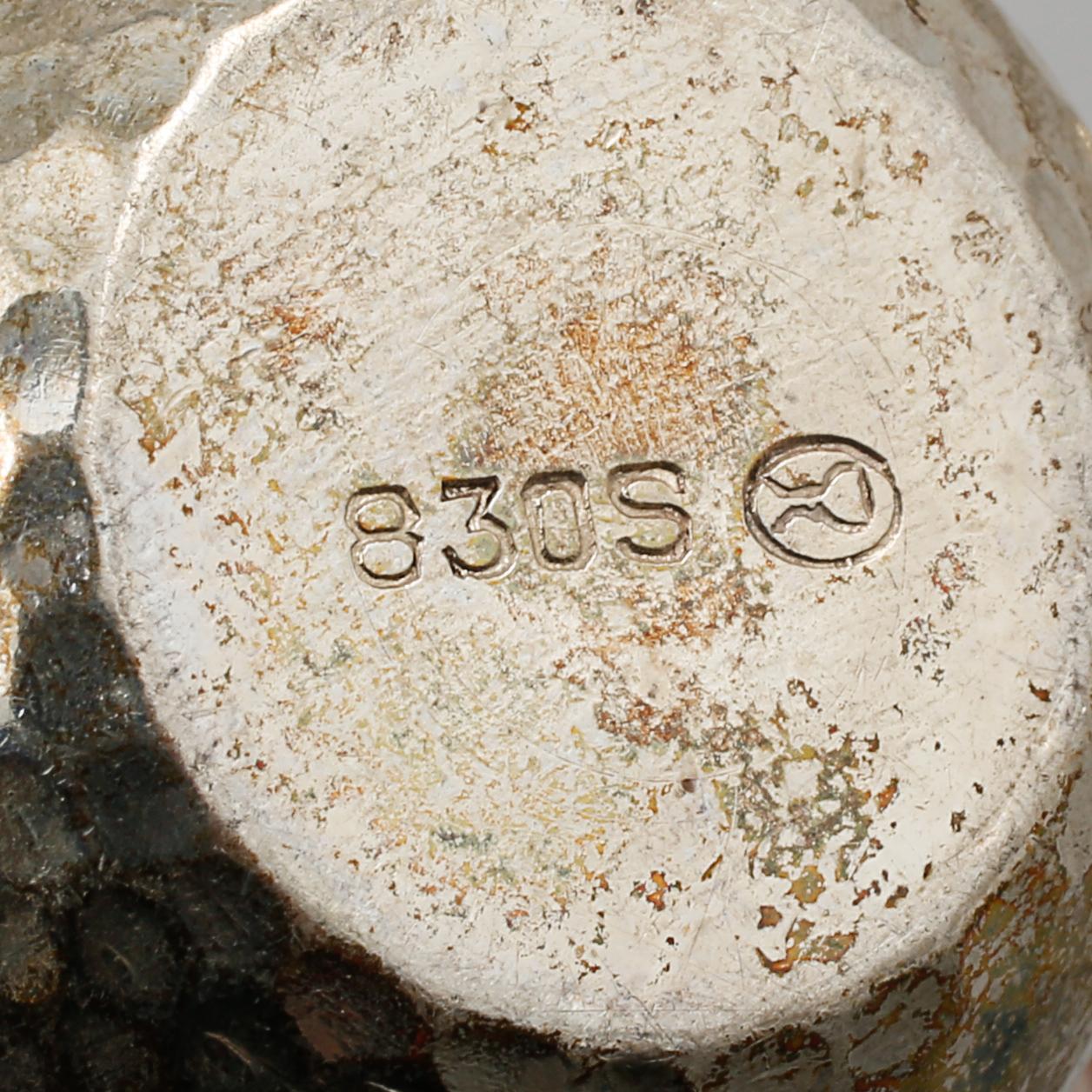SALTKAR, 8+1 st, silver, 1900-talets första hälft/mitt, vikt 106 g.