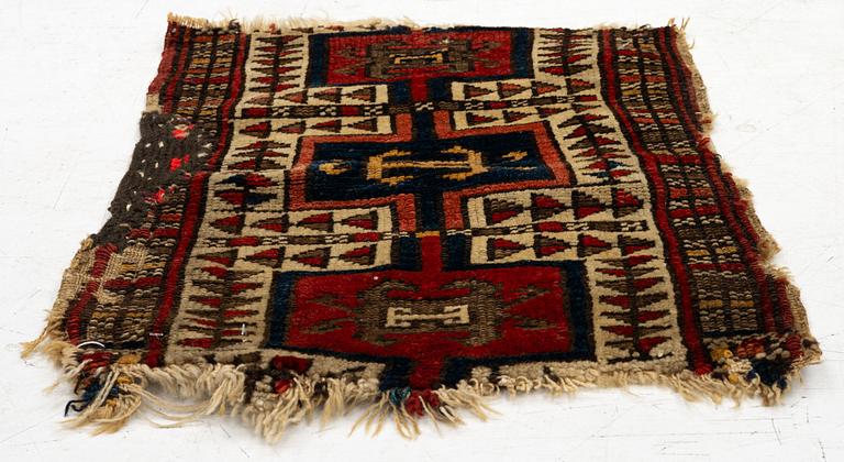 Antique Yastik fragment, central Anatolia, approx. 47 x 40 cm.