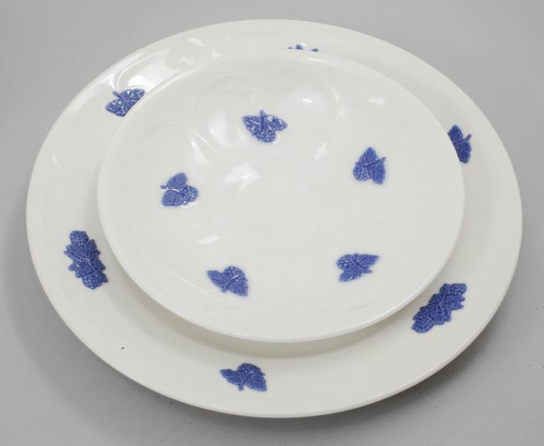 KAFFESERVIS, 40 delar, porslin, "Blå Blom", Gustavsberg, 1900-talets andra hälft.