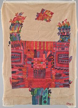TEXTIL, Stig Lindberg, 1960-tal, 126x96 cm.