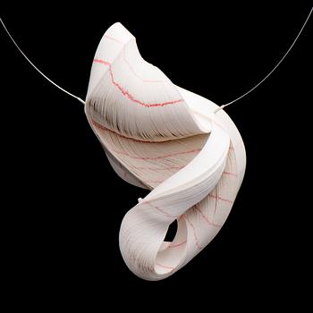 JANNA SYVÄNOJA, NECKLACE, paper, steel wire, 2016.