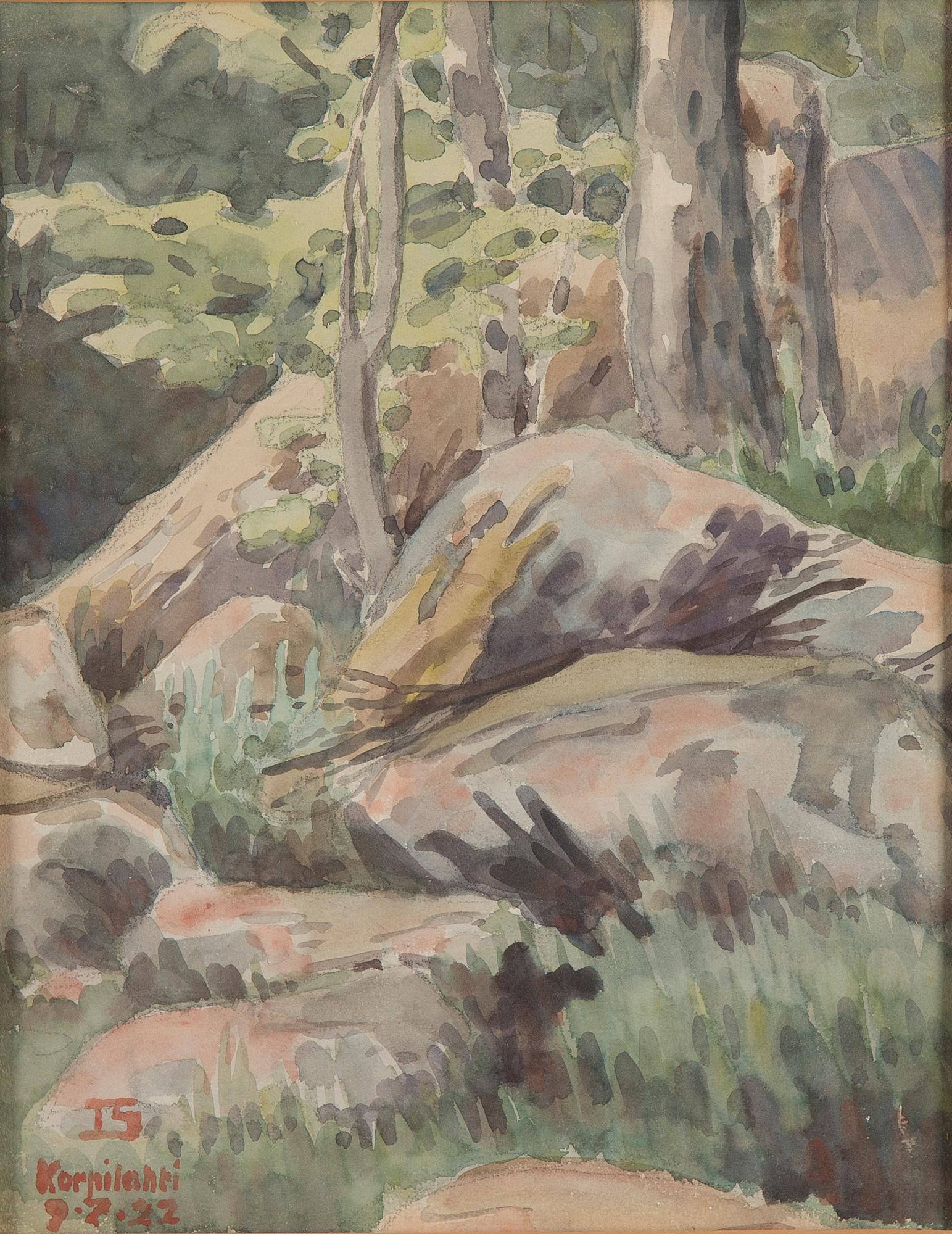 TOIVO SALERVO, akvarell, signerad och daterad Korpilahti 9.7.22.