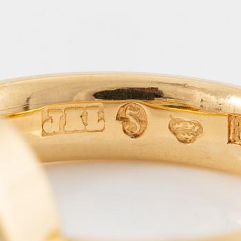 Jan-Christer Lundqvist, ring, 18K gold with yellow zoisite and green stones, Skövde 1999.