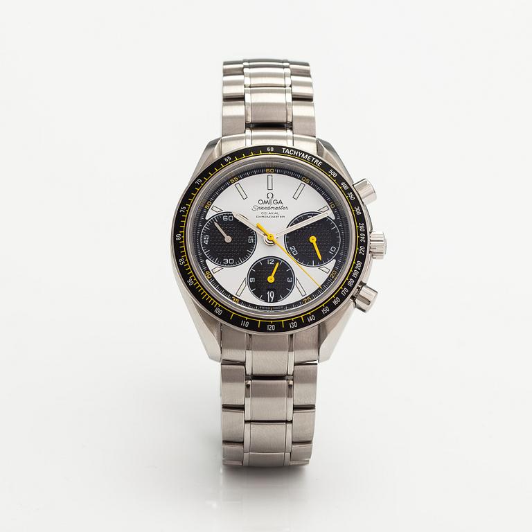 Omega, Speedmaster, Racing, "Panda", co-axial, 100m, wristwatch, 40 mm.
