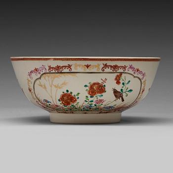 229. A famille rose 'European Subject' punch bowl, Qing dynasty, Qianlong (1736- 1795).