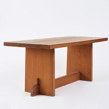 Axel Einar Hjorth, a stained pine "Lovö" table, Nordiska Kompaniet, Sweden 1930s.