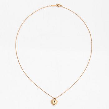 Tiffany & Co, kaulakoru, sydänriipus avaimenreiällä, 18K kultaa.