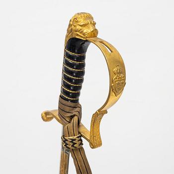 A Swedish infantry officer's sword, 1899 pattern with scabbard.