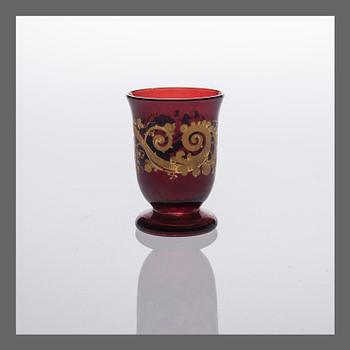 A GOBLET, glass, Russia c. 1840.