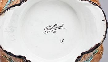 PARTI MAJOLIKA, 3 delar, Rörstrand, sent 1800-tal.