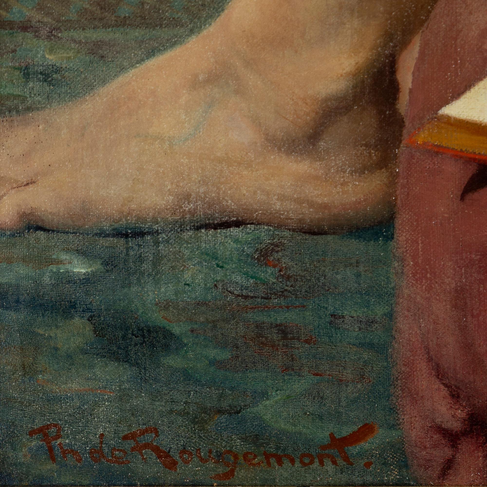 Philippe de Rougemont, oil on canvas, signed.