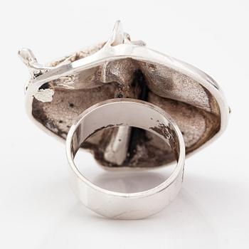 Björn Weckström, A stelring silver ring "Jaara's dream". Lapponia 1970.