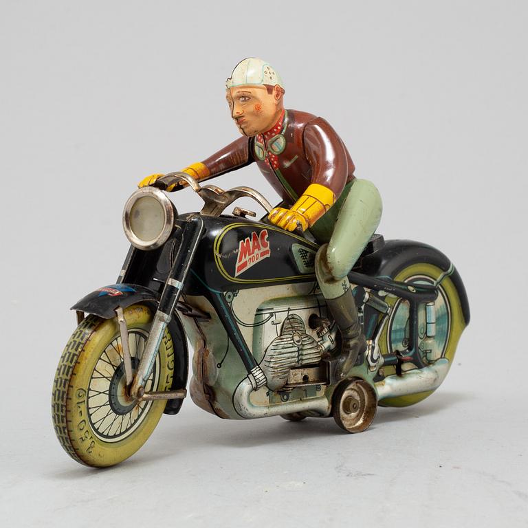 A tinplate Arnold Mac 700 motorcycle, Germany, 1950s.