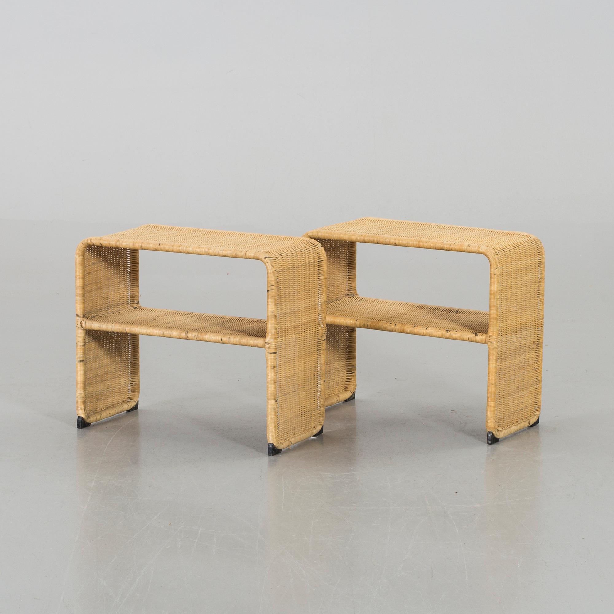 Two bed side tables from the second half of the 20th century.