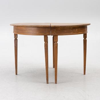 Half-moon cabinet, a pair, 19th century.