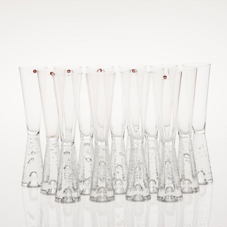CHAMPAGNEGLAS, 15 st, "Arkipelago", Timo Sarpaneva, Iittala, 1980-93.