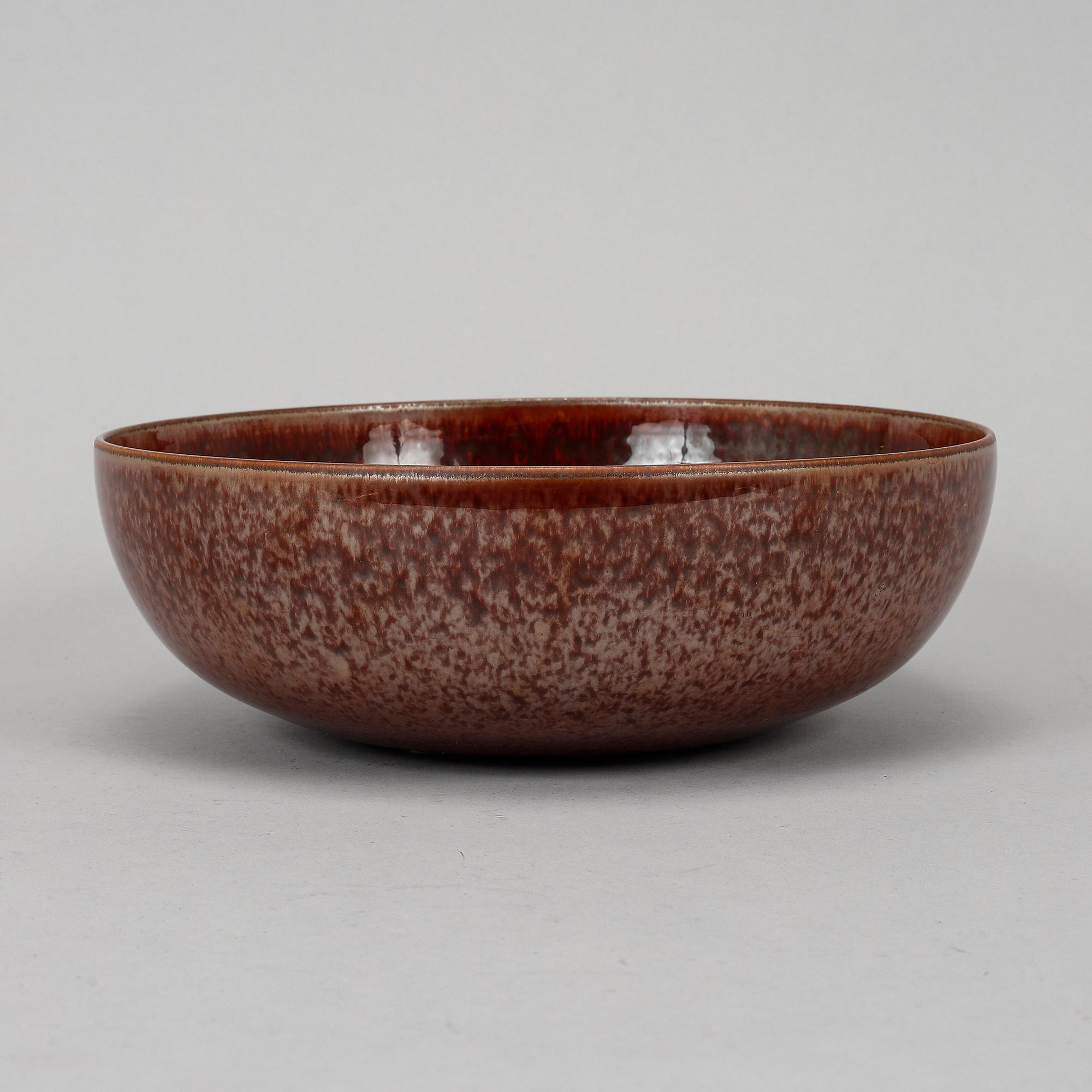 Carl-Harry Stålhane, a unique stoneware bowl, Rörstrand, 1958.