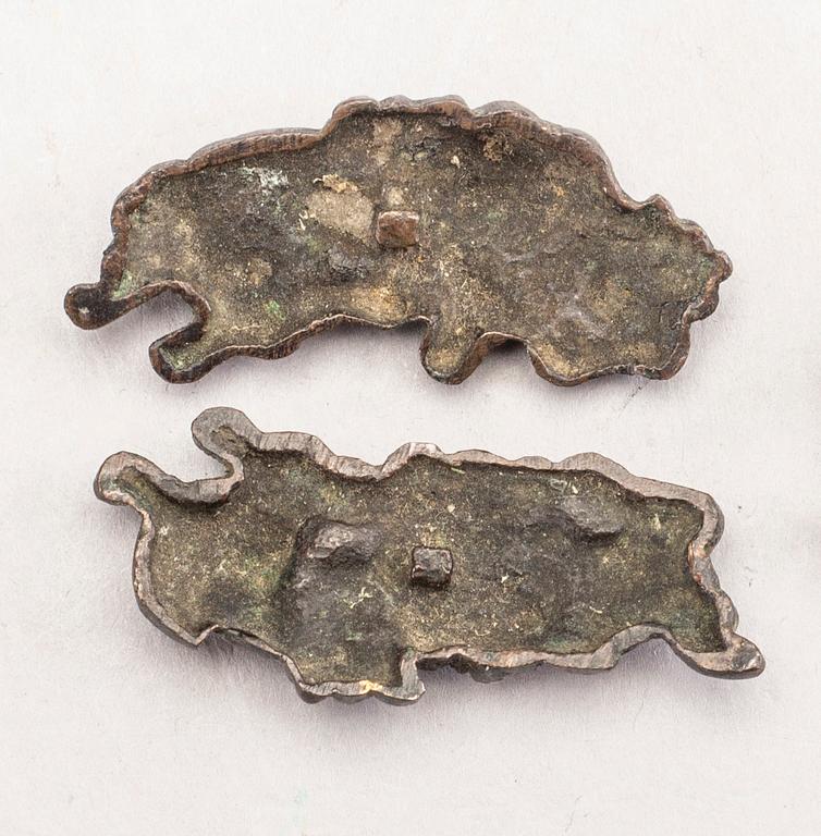 MENUKI, 1 par, järn, Edo (1603-1868).