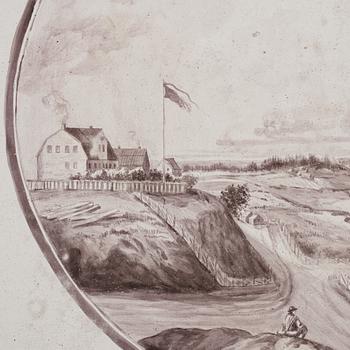 A Gustavian 18th century faience tea table.