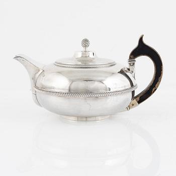 An Austrian Silver Teapot, first half/mid-19th Century.