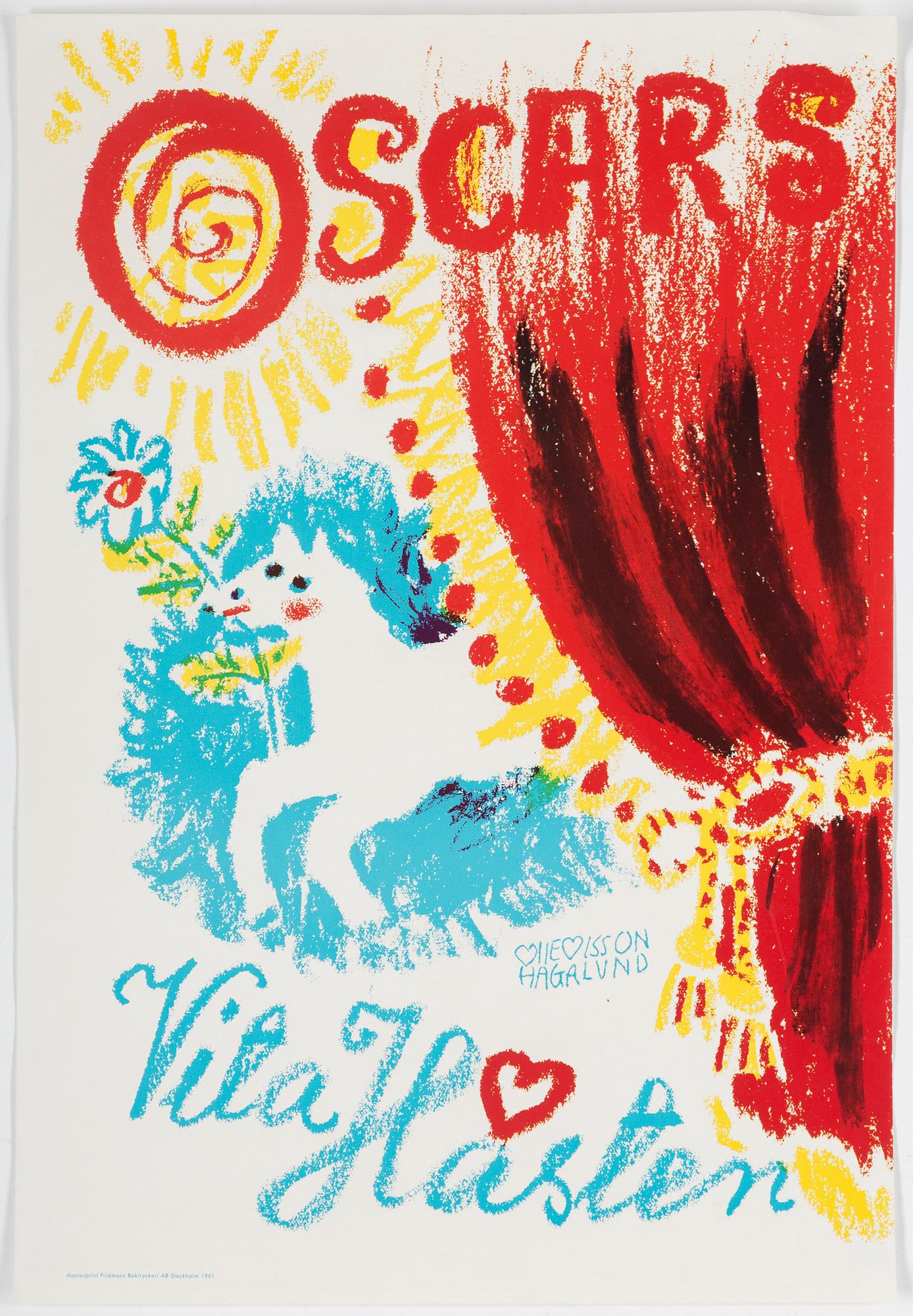 OLLE OLSSON-HAGALUND, posters/utställningsaffisher, 8 st.