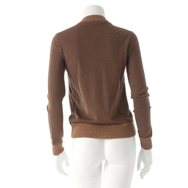 HERMÈS, a brown and beige wool and alpaca sweater.